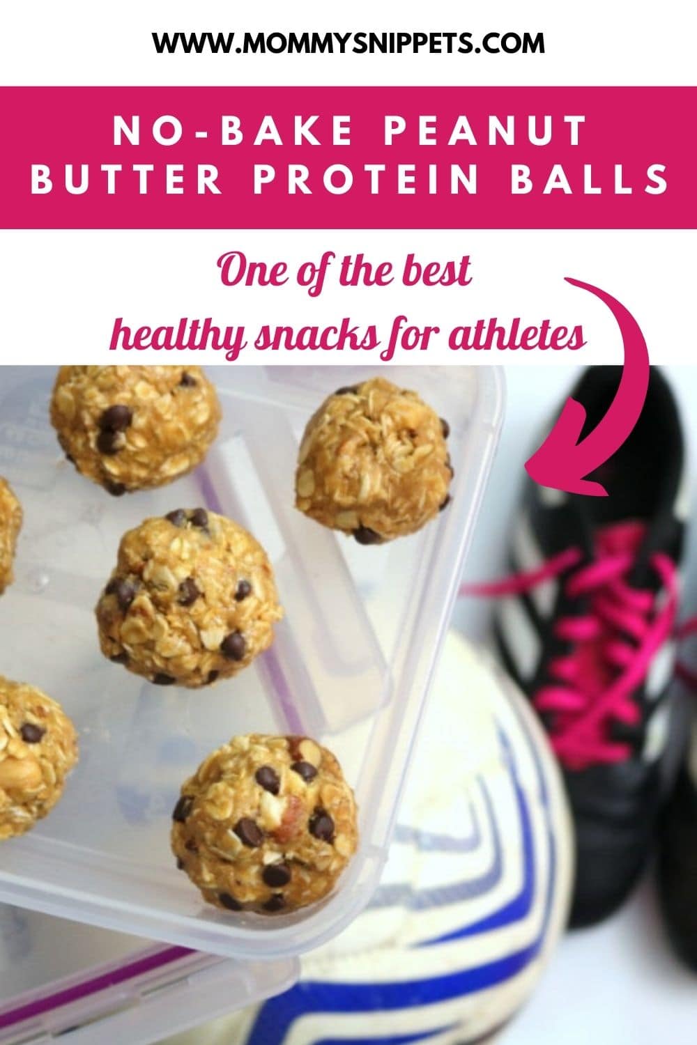 One of The Best Healthy Snacks for Athletes: No-Bake Peanut Butter Protein Balls!