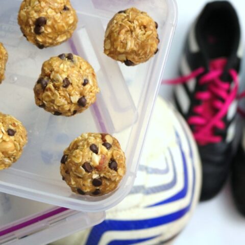 No Bake Peanut Butter Protein Balls Recipe - The Best After School Power Snack for Athletes