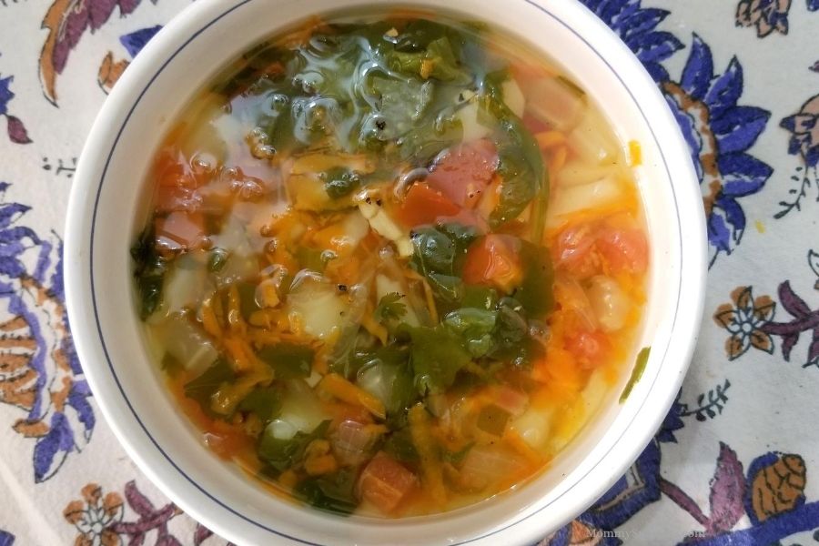 Clear vegetable soup