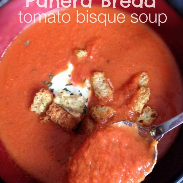 Image for Copycat Panera Tomato Soup Recipe - Creamy Tomato Bisque Soup