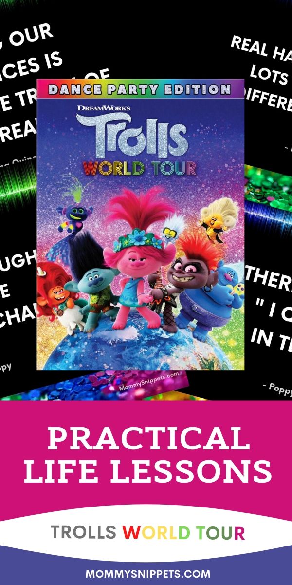 Practical Life lessons from the Trolls World Tour Characters - MommySnippets.com #TrollsWorldTour #Trolls