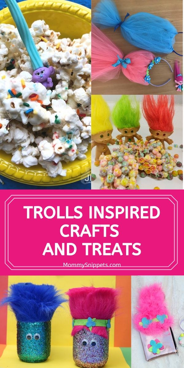 Trolls Inspired Crafts and Treats- MommySnippets.com #Trolls #TrollsWorldTour