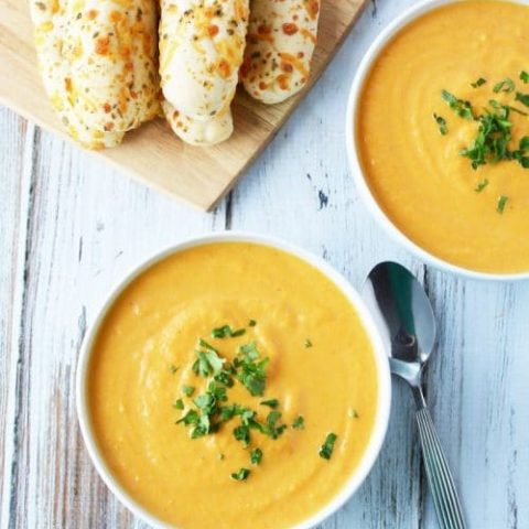 Image for Sweet Carrot Ginger Soup with Apple and Brown Sugar