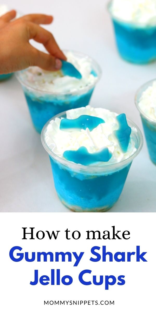 How to make Gummy Shark Jello Cups- MommySnippets.com