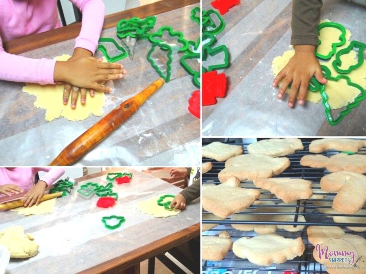 Holiday baking with kids- Kids making Christmas Cookies 