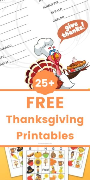 Over 25 Free Thanksgiving Printables for Kids - Mommy Snippets