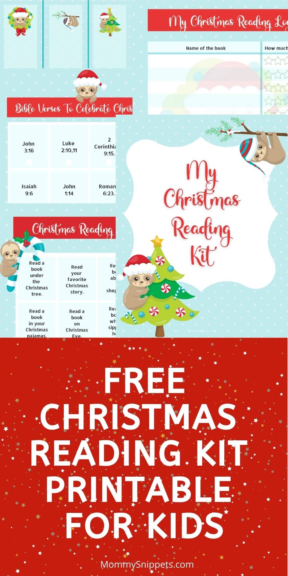 Free Christmas Reading Kit Printable for Kids