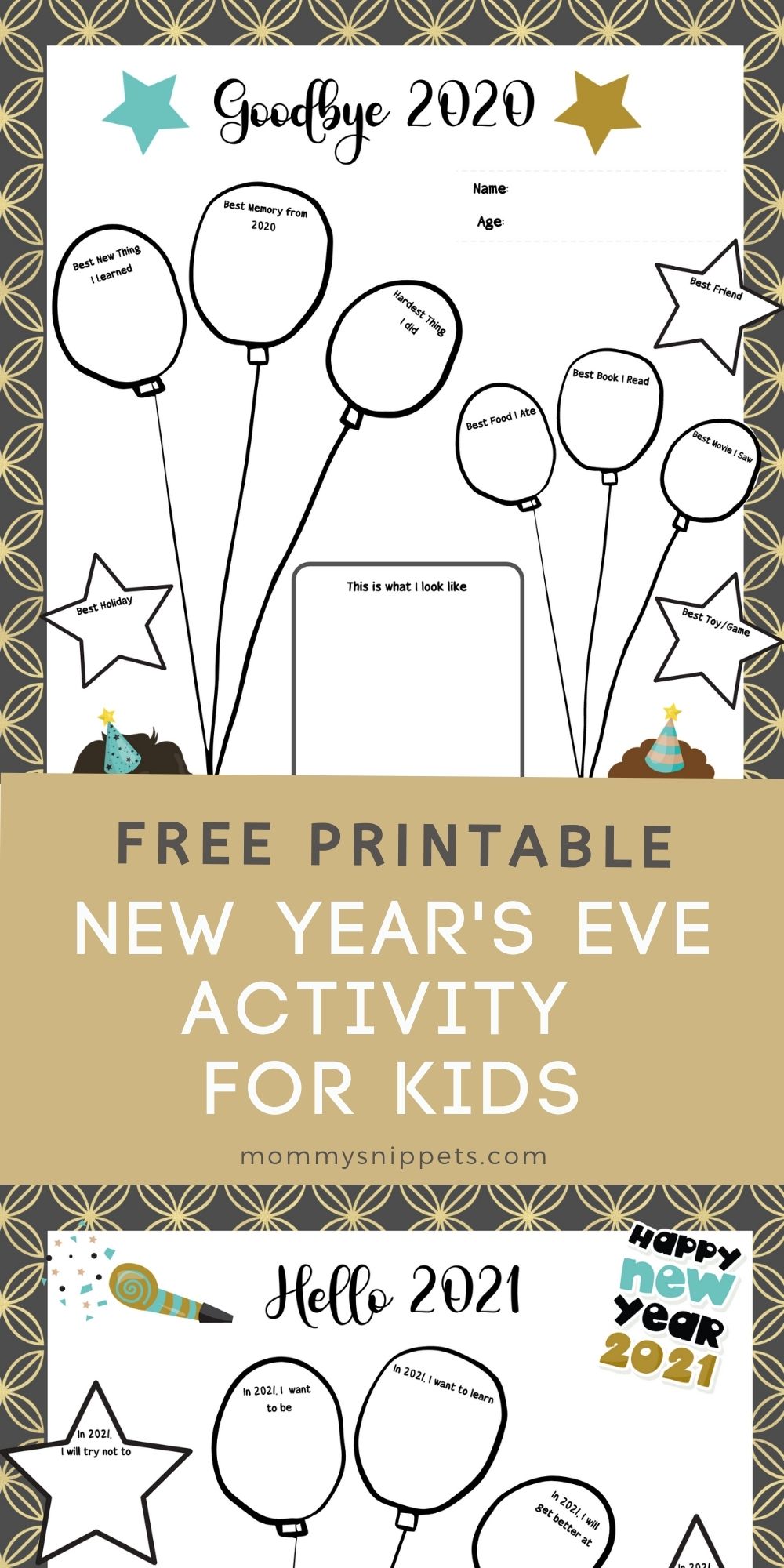 Free Printable New Year&#039;s Eve Activity for Kids - Mommy Snippets