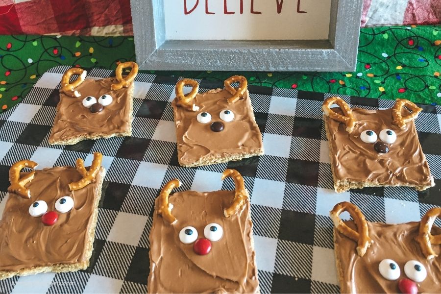 Easy No Bake Christmas Reindeer Treats