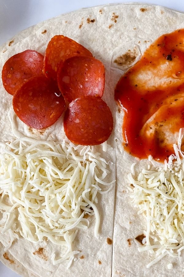 Easy Pizza Tortilla Wraps