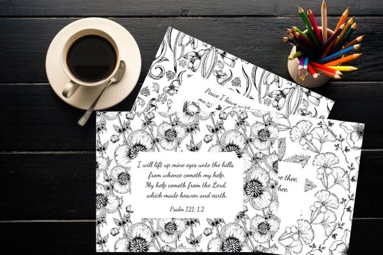 Uplifting Bible Verses to Encourage Your Spirit (Scripture Coloring Sheets)