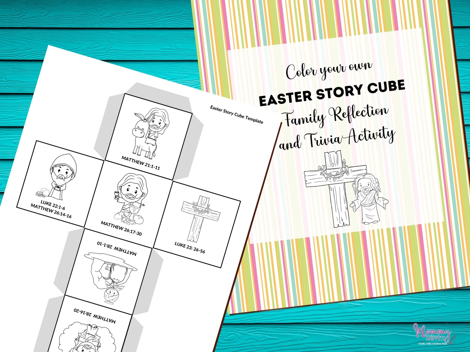 The Best Easter Story for Kids Story Cube Activity Printable Easter Game