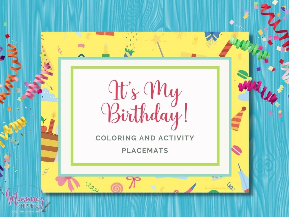 Free Printable Happy Birthday Placemats For Kids With Coloring Free Printable Happy Birthday Placemats For Kids With Coloring