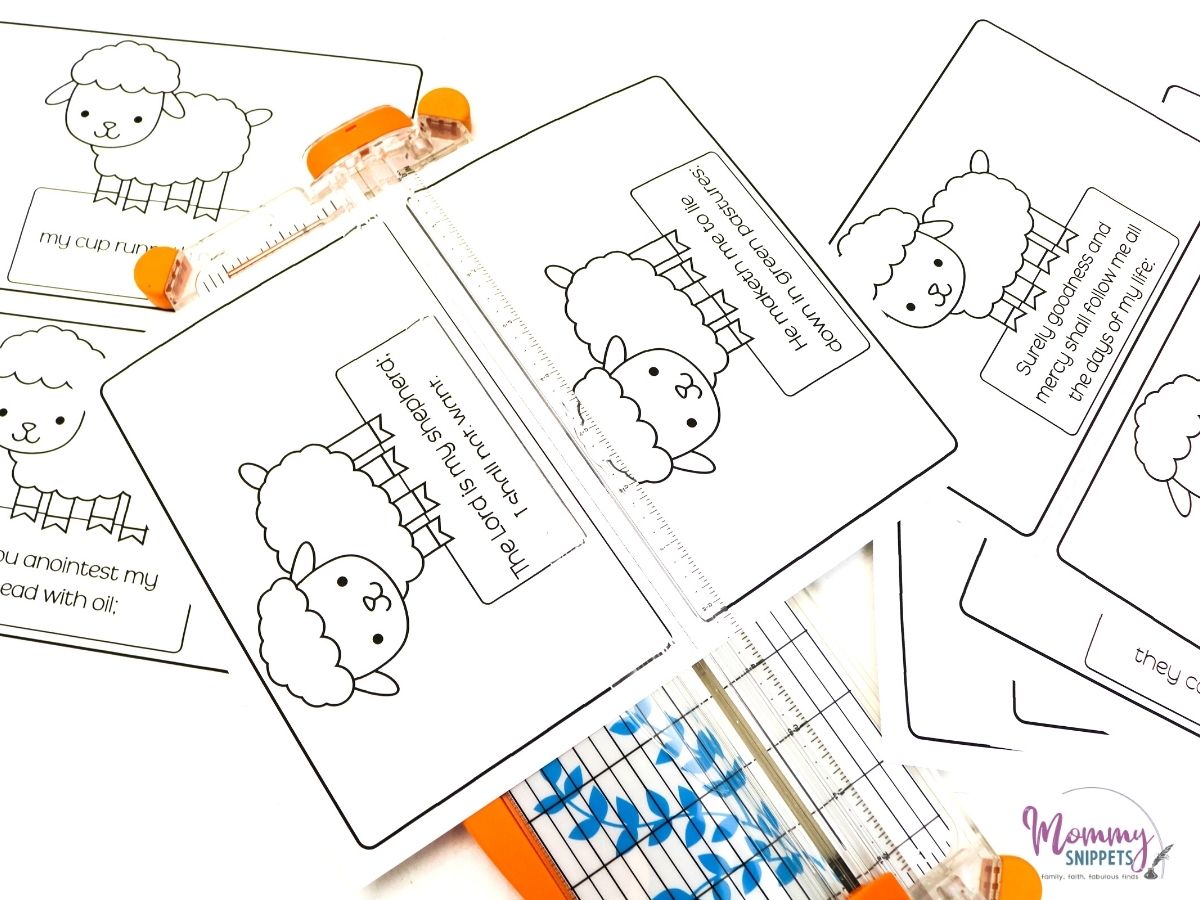 Easy Ways to Help Kids Learn Psalm 23 KJV With Flashcards and A Craft