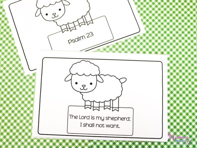 Easy Ways to Help Kids Learn Psalm 23 KJV - Flashcards + Craft