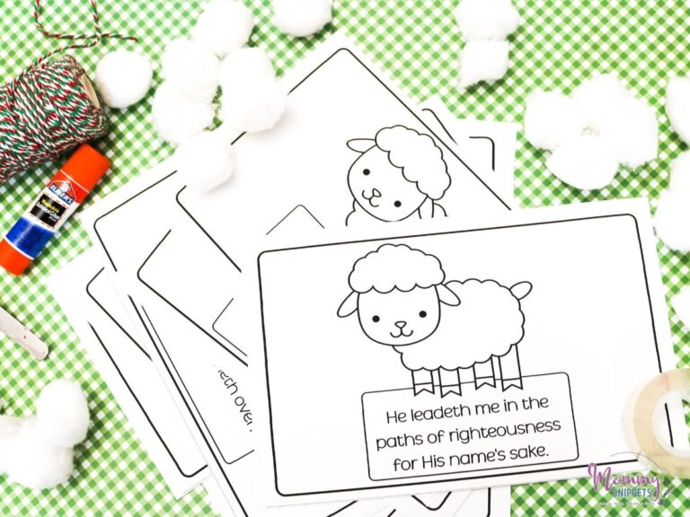 Easy Ways to Help Kids Learn Psalm 23: Free Printable Psalm 23 KJV Flashcards and Craft