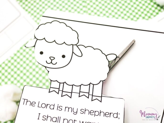 Easy Ways to Help Kids Learn Psalm 23 KJV - Flashcards + Craft