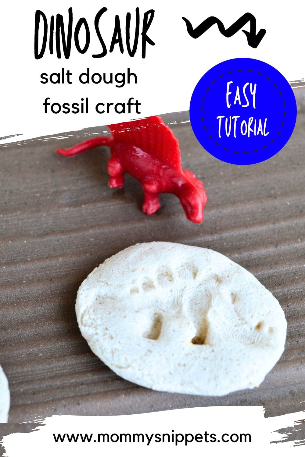 Dinosaur salt dough fossil craft