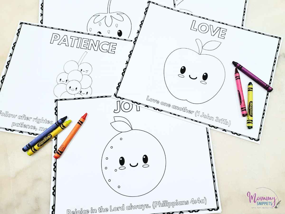 Free Printable Fruit of the Spirit Coloring Page-Fruit of the Spirit Printables