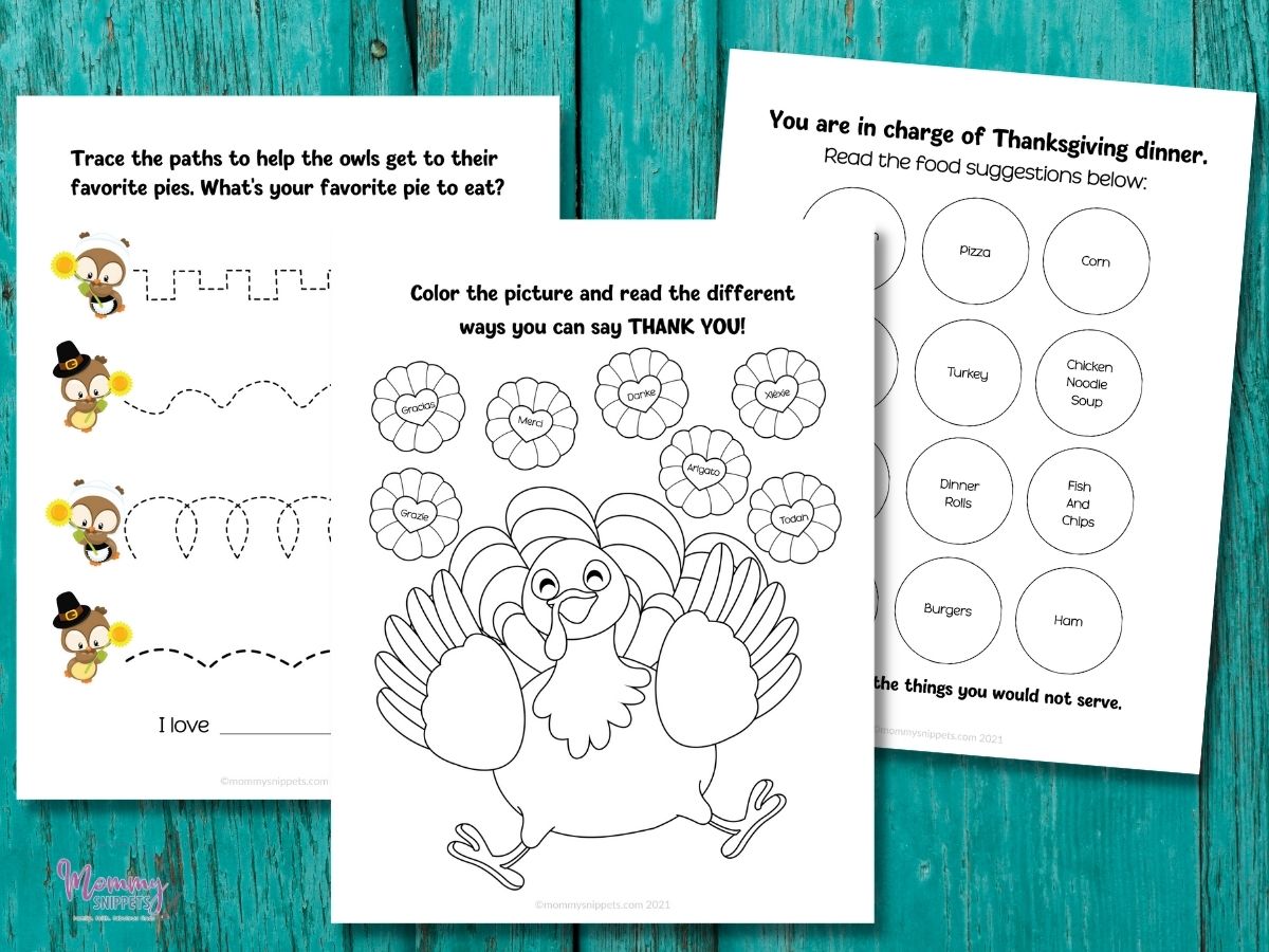 Free Thanksgiving Coloring Pages 