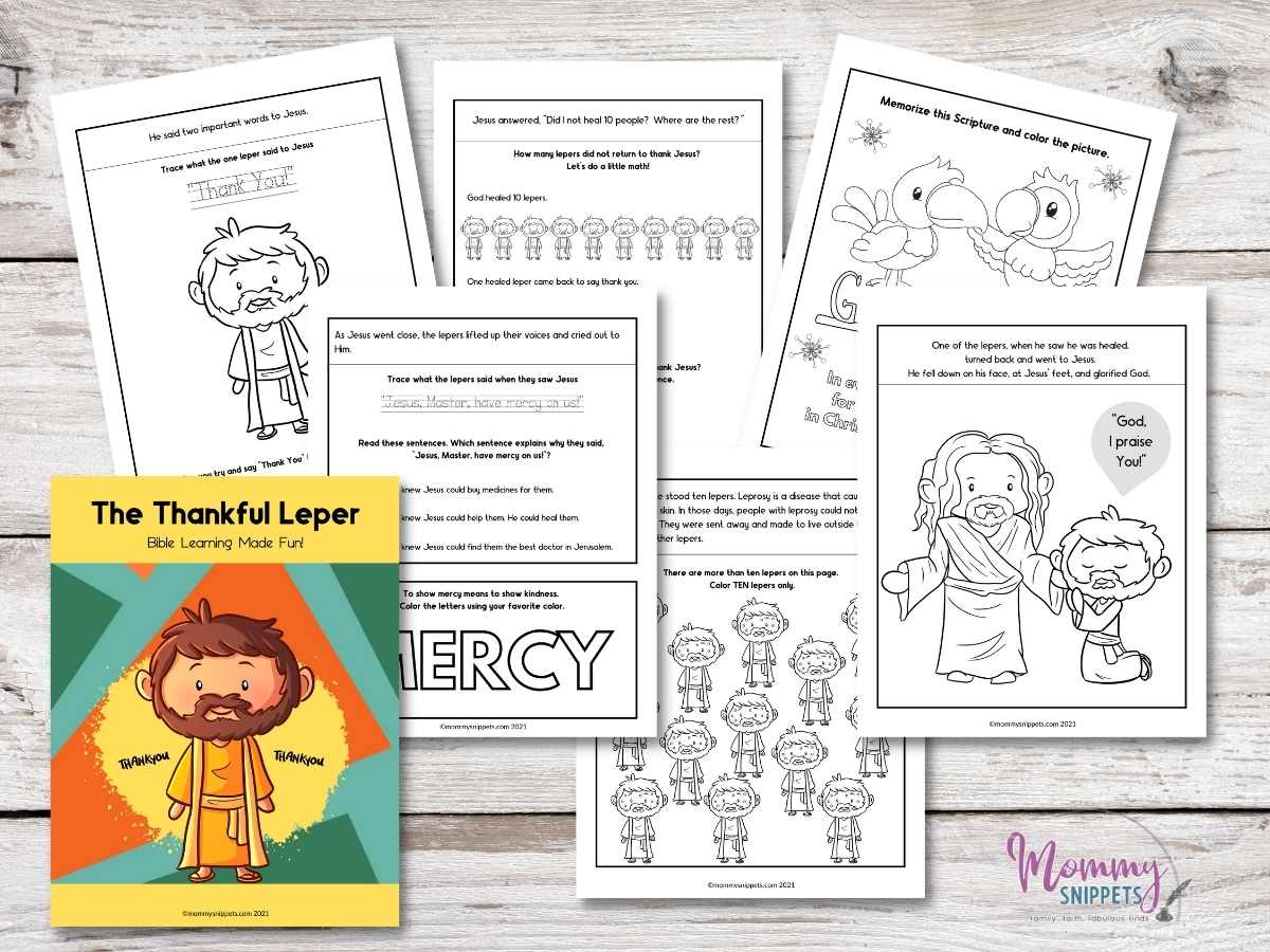 The Thankful Leper- The Story of the Ten Lepers Workbook