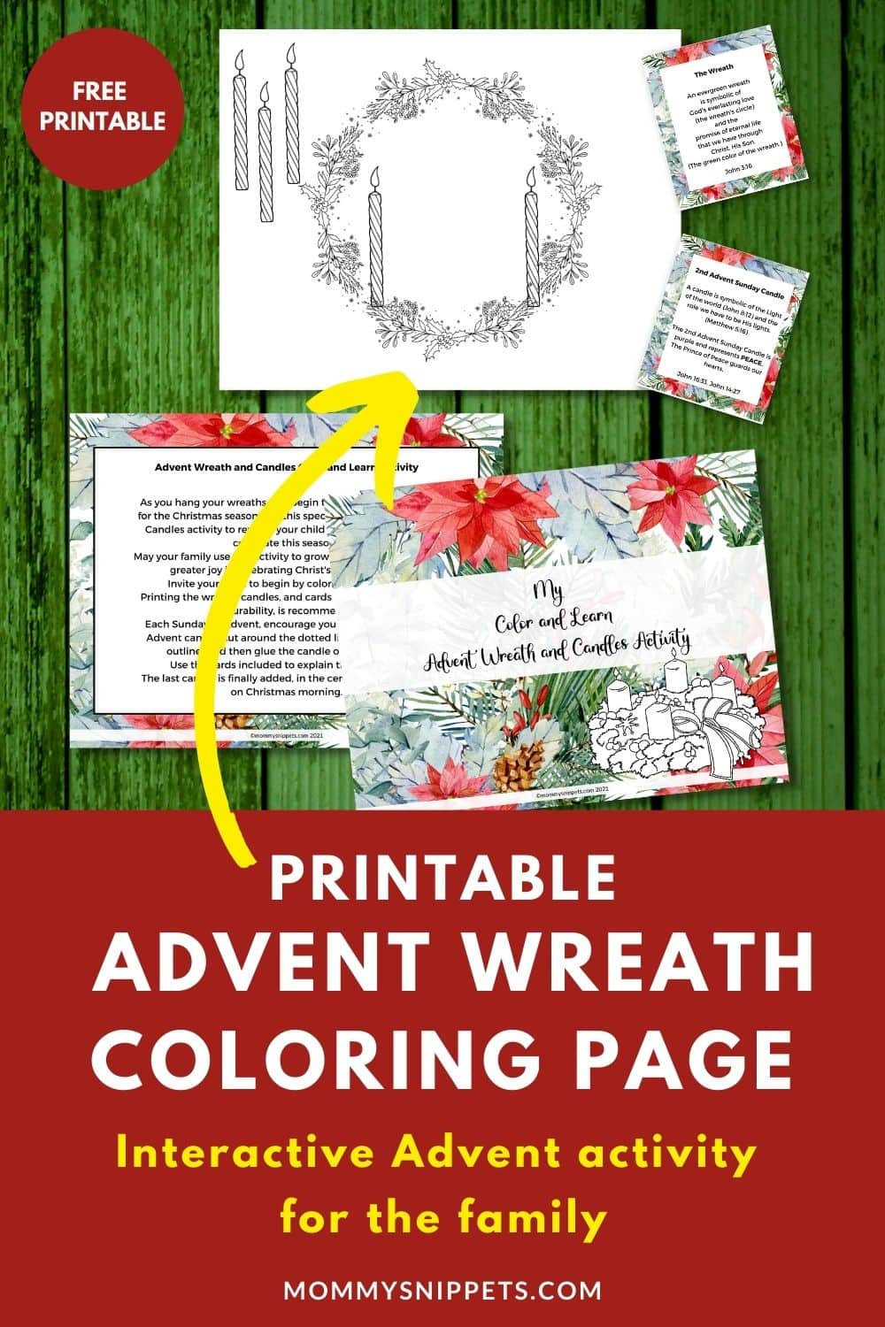 Printable Advent Wreath Coloring Page 