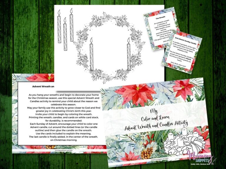 Printable Advent Wreath Coloring Page Activity: An Easy Way to Help Kids Understand the Advent