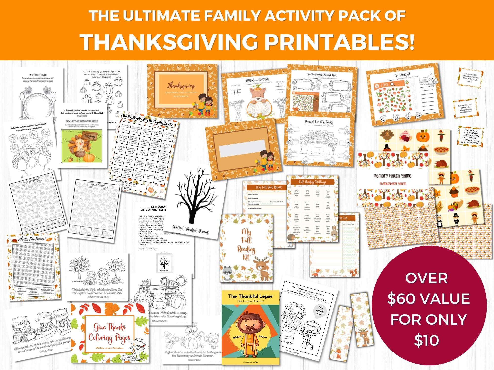 Ultimate Family Pack of Thanksgiving Printables