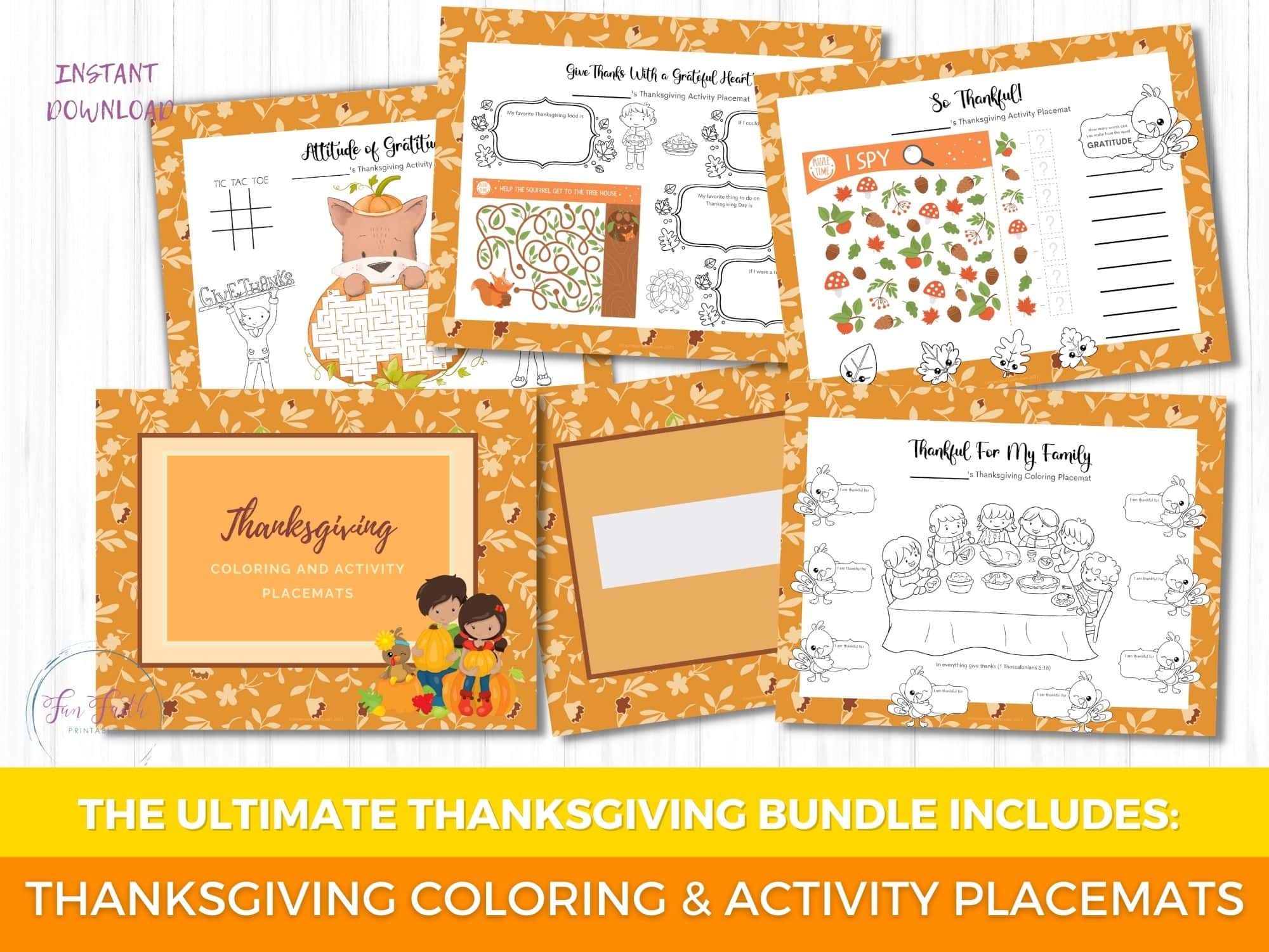 Thanksgiving Printables- Thanksgiving Placemats