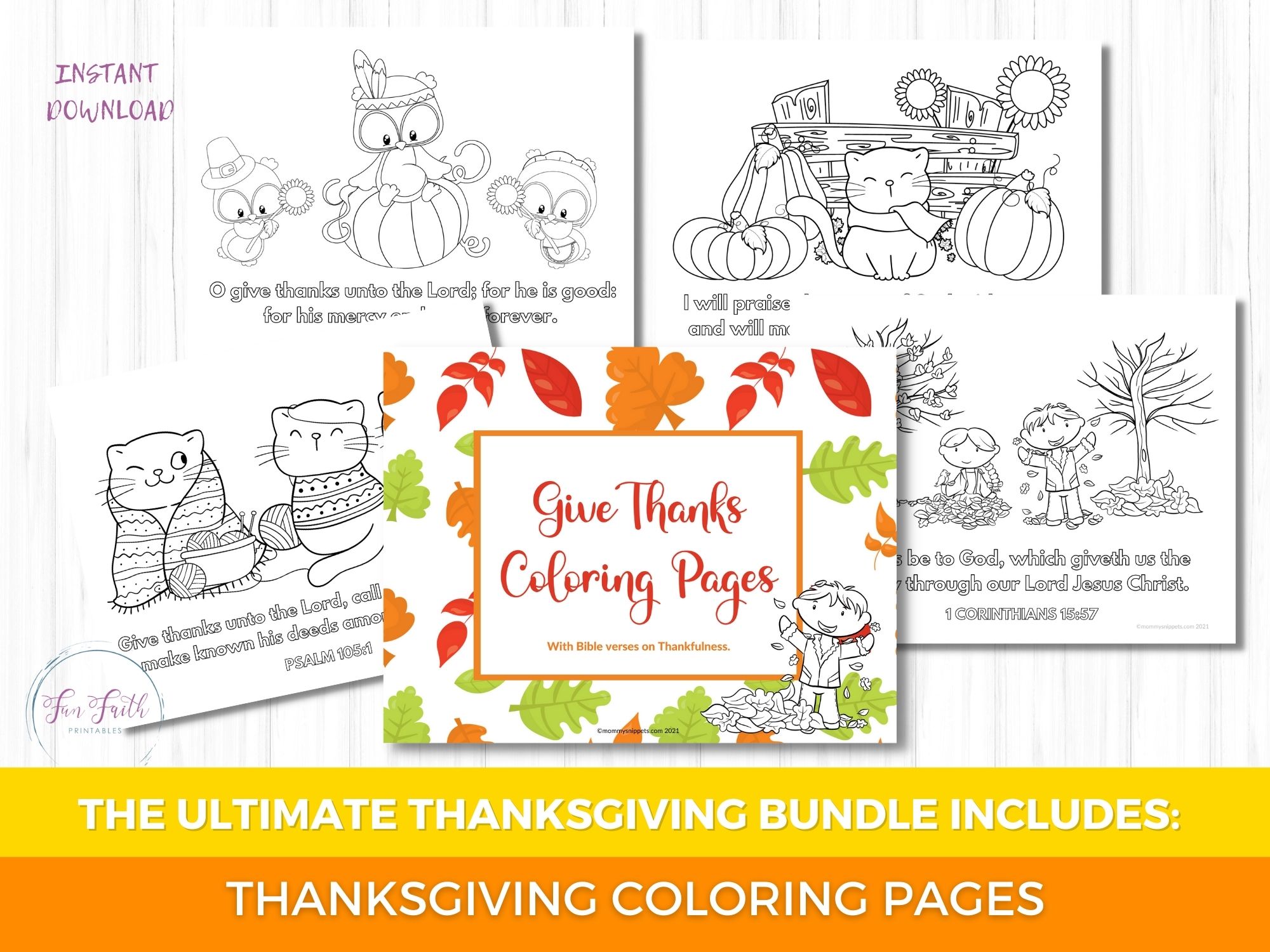 Thanksgiving Printables- Thanksgiving coloring pages- Thanksgiving Bible verses for kids