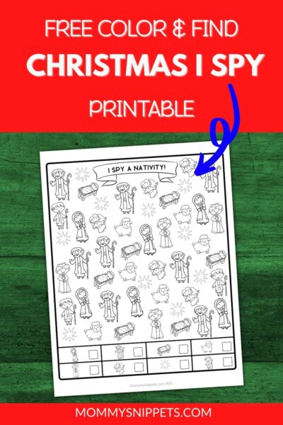 Color And Find Christmas I Spy Printable- A Fun Christmas Game