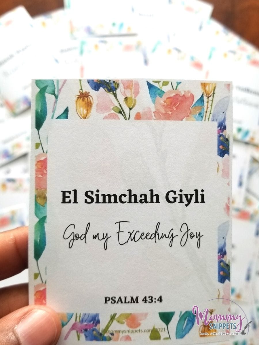 Names of God printable cards