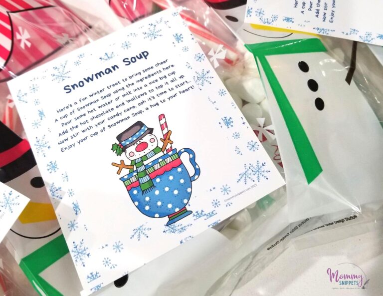 How to Make Snowman Soup (A Free Printable Snowman Soup Treat Bag Tag)