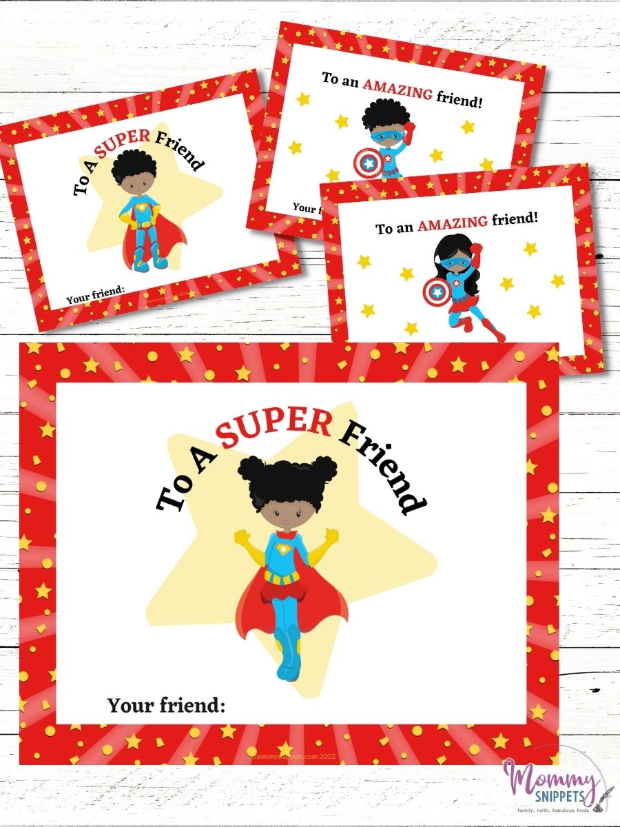 Free Printable Valentine’s Cards for Kids 8 Superhero Valentines!