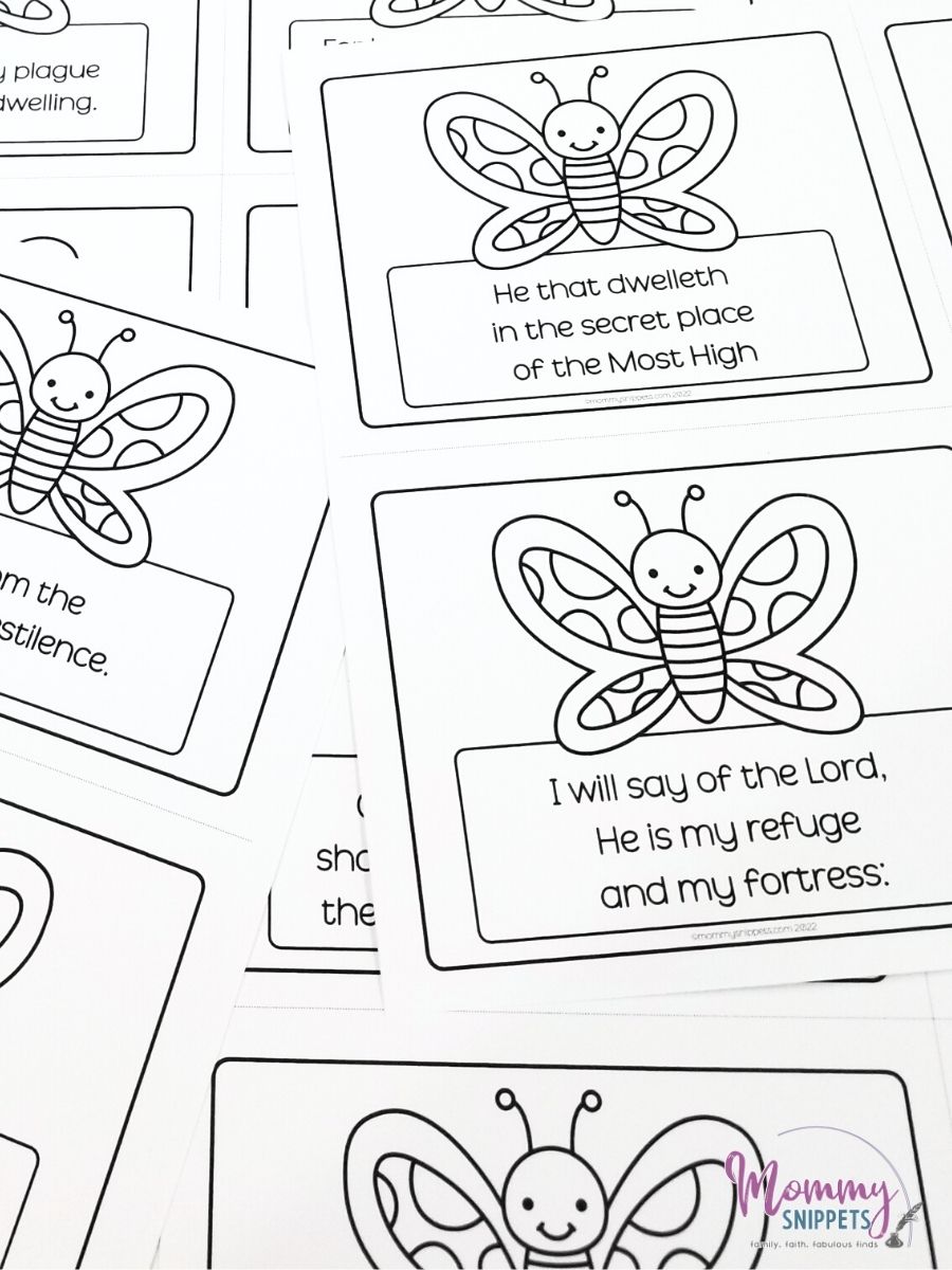 Printable Psalm 91 KJV Flashcards Creative Ideas to Help Kids Learn, Pray Psalm 91