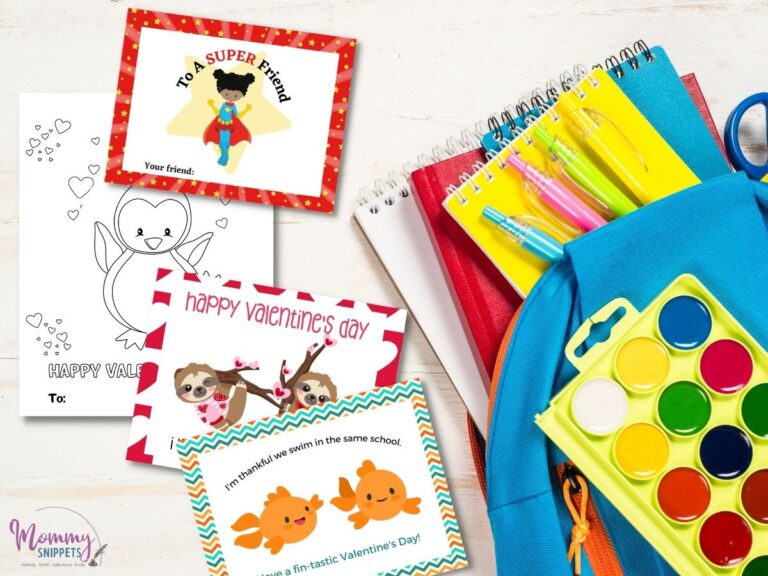 Printable Valentine's Day Cards for School
