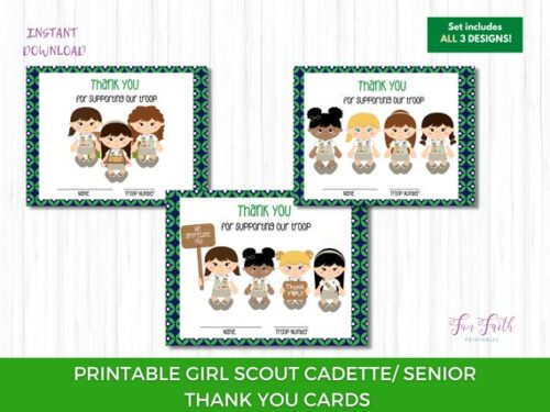 Free Printable Girl Scout Thank You Cards - Mommy Snippets