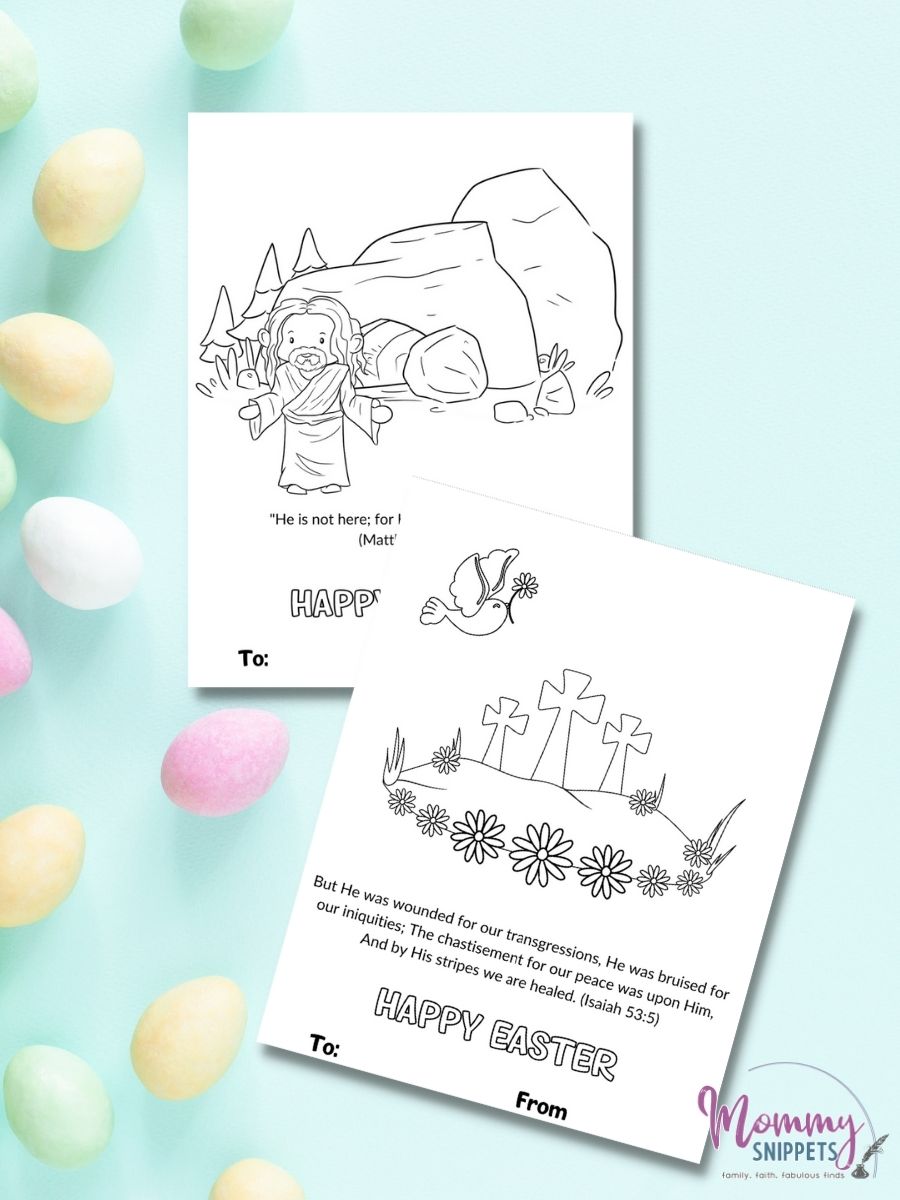 4 colorful, printable Easter cards to give to friends and family