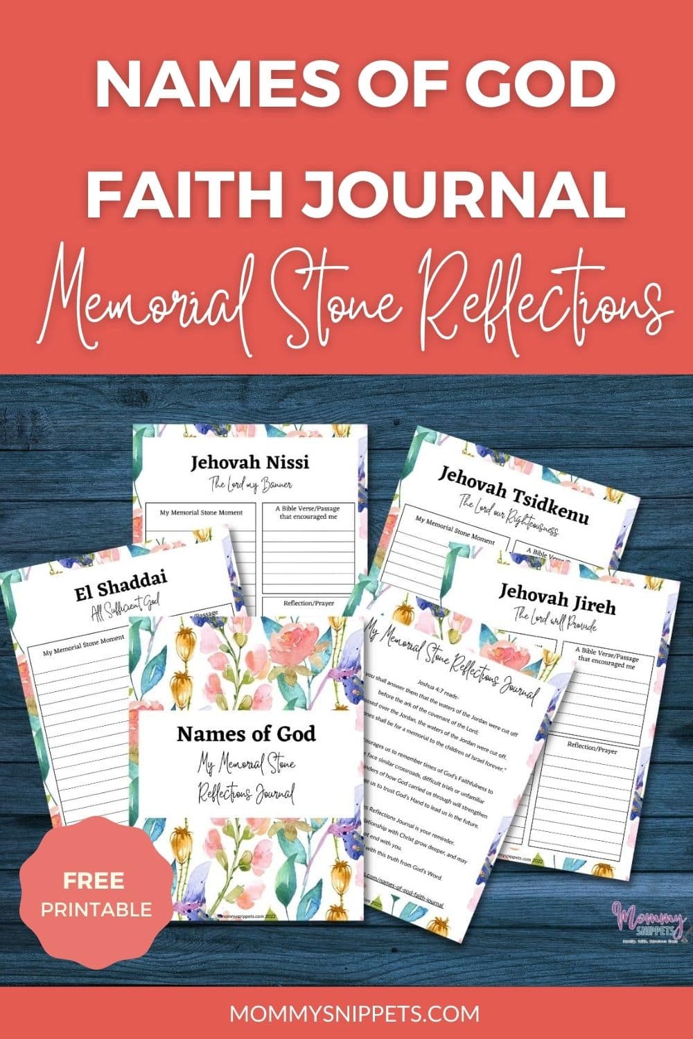 My Printable Names of God Faith Journal With Memorial Stone Reflections