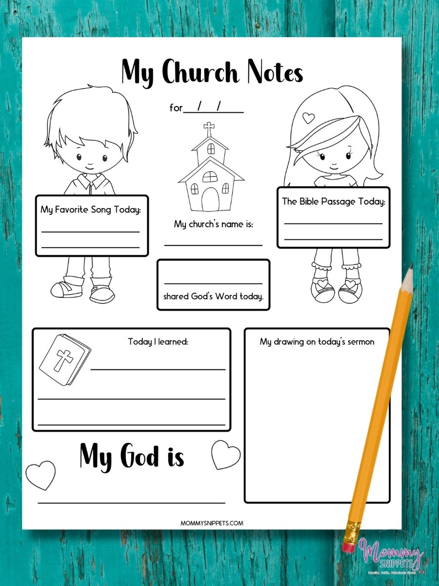 Printable Sermon Notes for Kids 