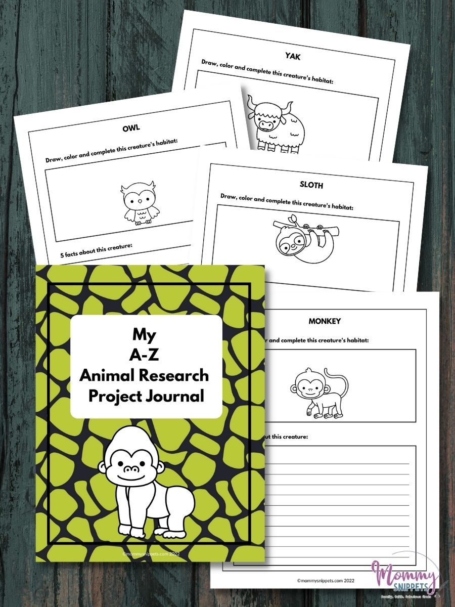 The Printable A-Z Animal Research Project Journal Your Kids Will Love!