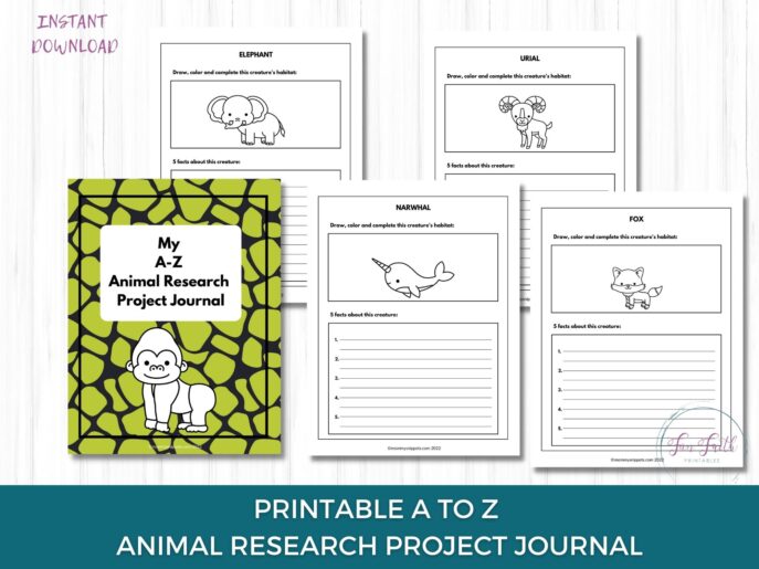 The Printable AZ Animal Research Project Journal Your Kids Will Love!