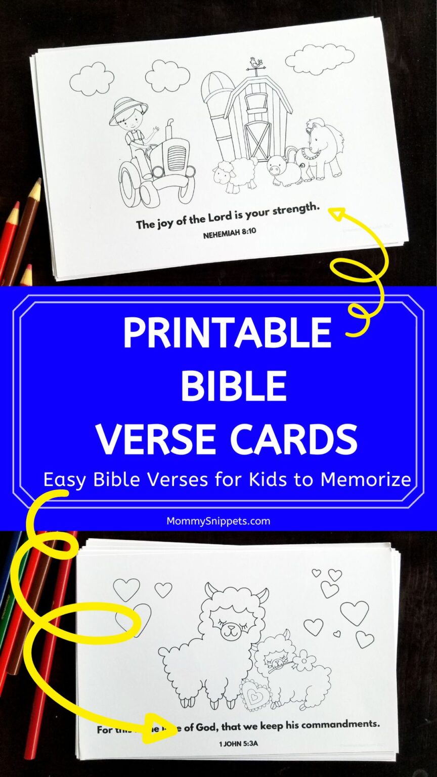 Printable Scripture Cards- Easy Bible Verses for Kids to Memorize