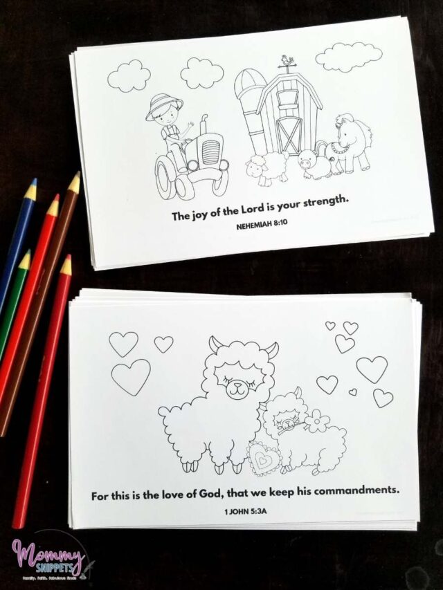 Printable Scripture Cards- Easy Bible Verses for Kids to Memorize