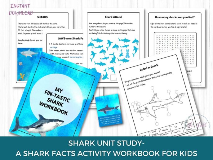 Free Shark Printables- Shark Coloring Pages and MORE!
