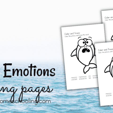 Image for Free Printable Shark Emotions Color and Write Pages
