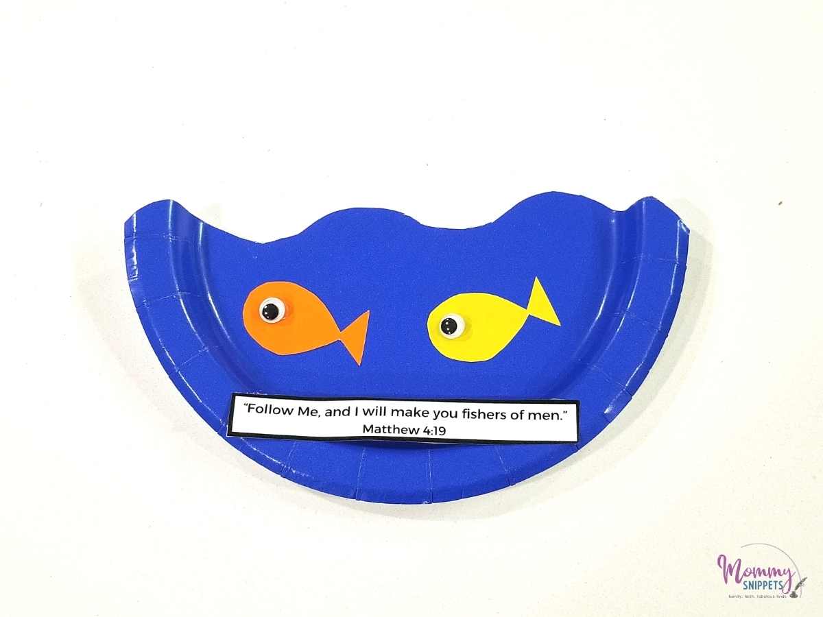 2 Simple Sunday School Crafts -Easy Fish Crafts with Bible Verses