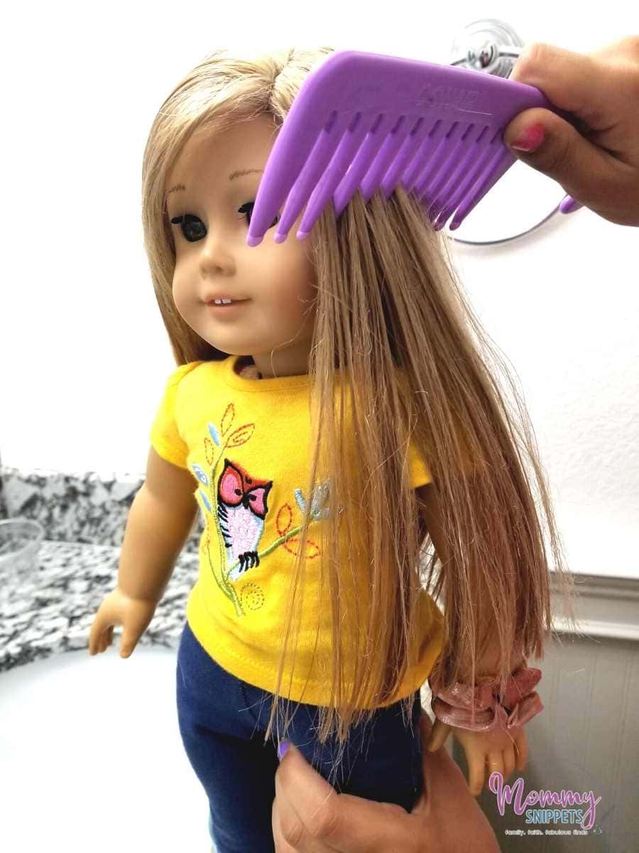 Combing american girl doll on sale hair