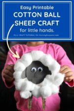 Easy Printable Cotton Ball Sheep Craft for Little Kids
