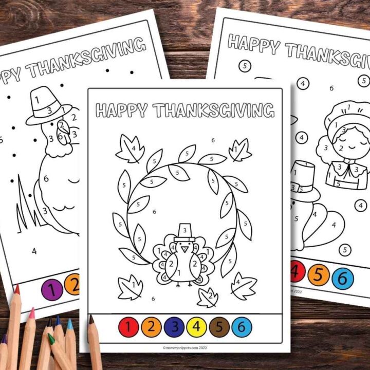Image for Thanksgiving Color by Number – 3 Free Preschool Thanksgiving Printables